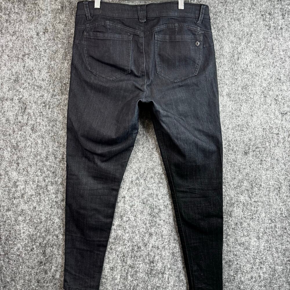 Democracy "Ab" solution Skinny Jeans Women's Size 12 Black Stretch Denim - Picture 2 of 10